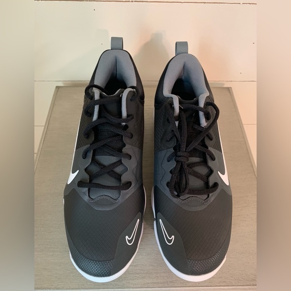 Nike Men’s Force Zoom Trout 9 Pro Baseball Cleats Black/Grey FB2907-001 NEW main image 5